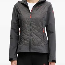 Стеганая спортивная куртка с капюшоном