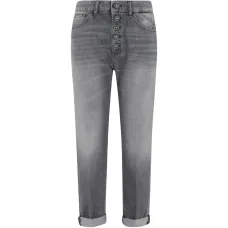 Джинсовые брюки на пуговицах