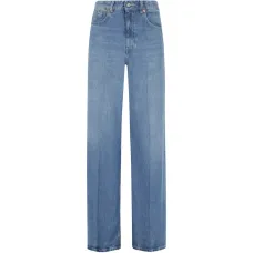 Джинсовые брюки широкого кроя