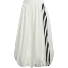 Длинная юбка с полосками и эффектом баллона