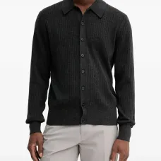 Кардиган с воротником поло