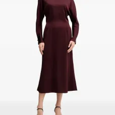 Платье миди с длинными рукавами