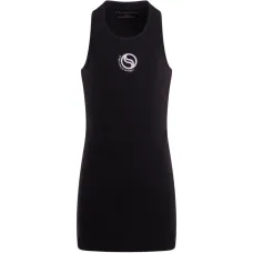 Трикотажное платье с вышитым логотипом Трикотажное платье с вышитым логотипом