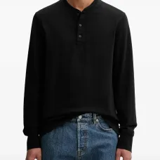 Хлопковая футболка Henley