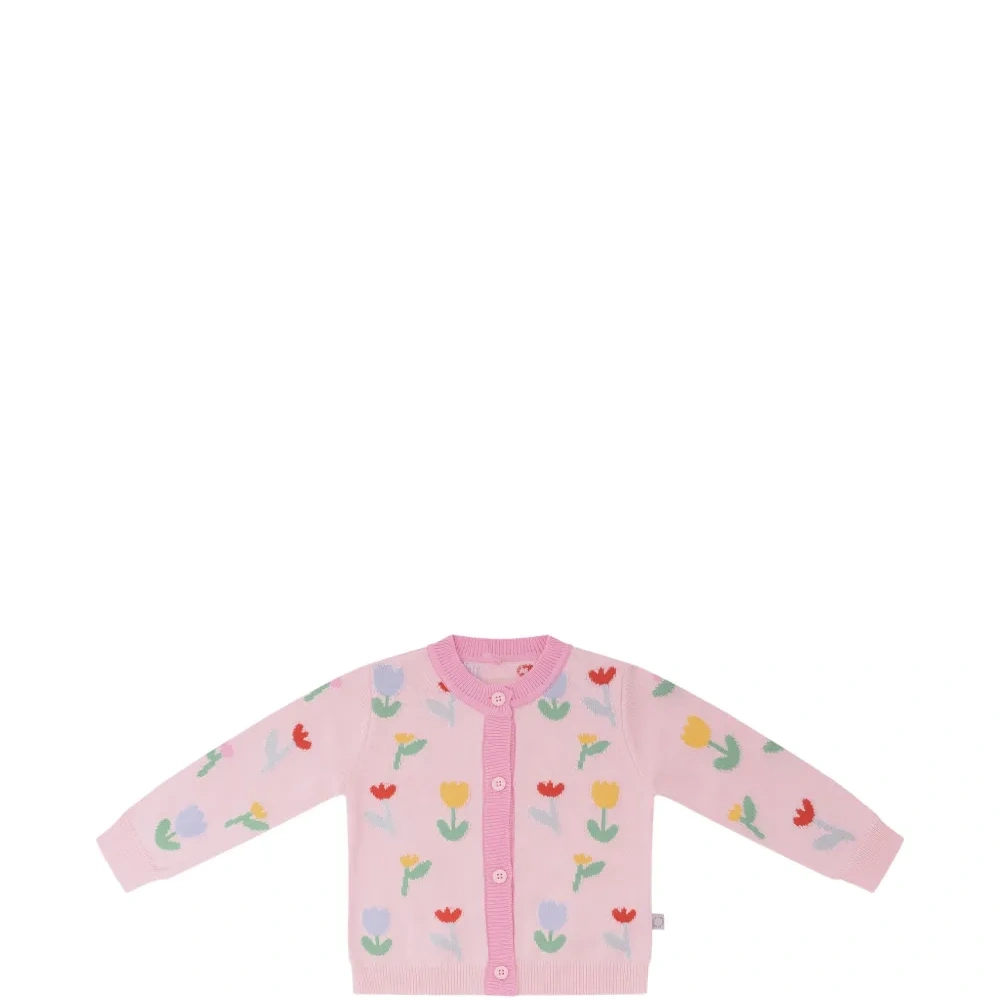 Кардиган на пуговицах с цветочным узором