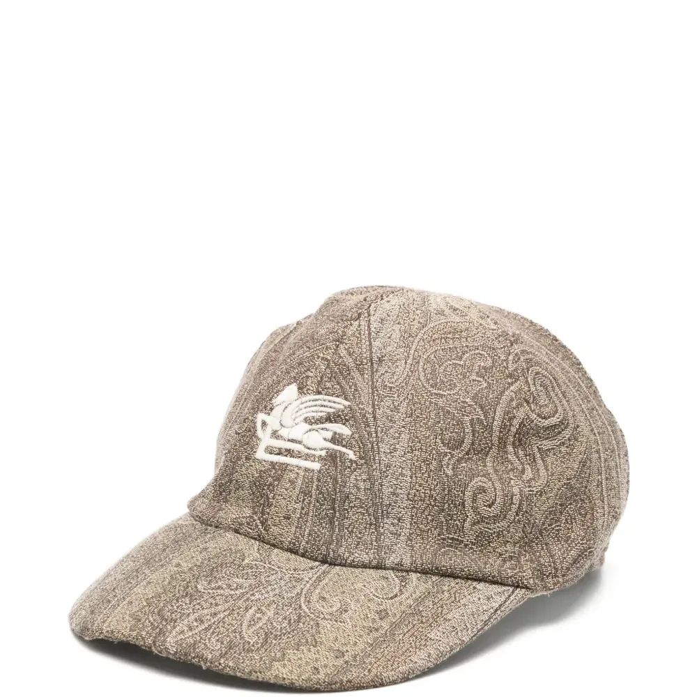Бейсболка с логотипом и узором «пейсли»