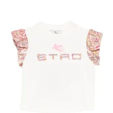 Футболка с цветочным принтом и логотипом