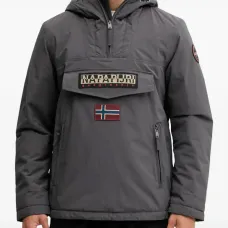 Куртка с капюшоном и нашивкой-логотипом
