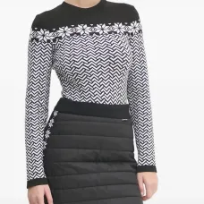 Свитшот с геометрическим принтом в виде снежинок Свитшот с геометрическим принтом в виде снежинок