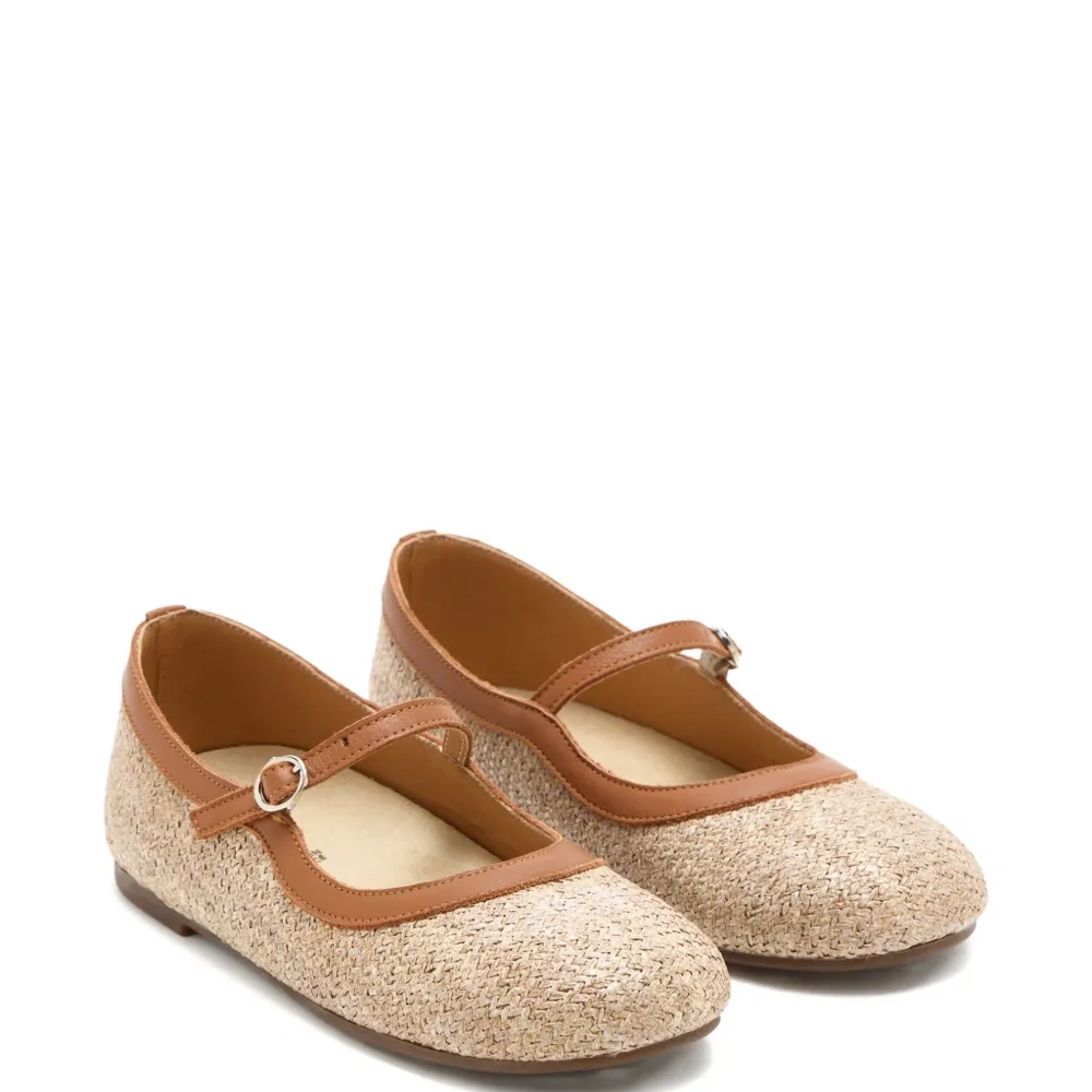 Балетки с плетёной пряжкой