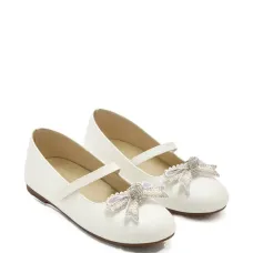 Балетки с ремешком и бантом