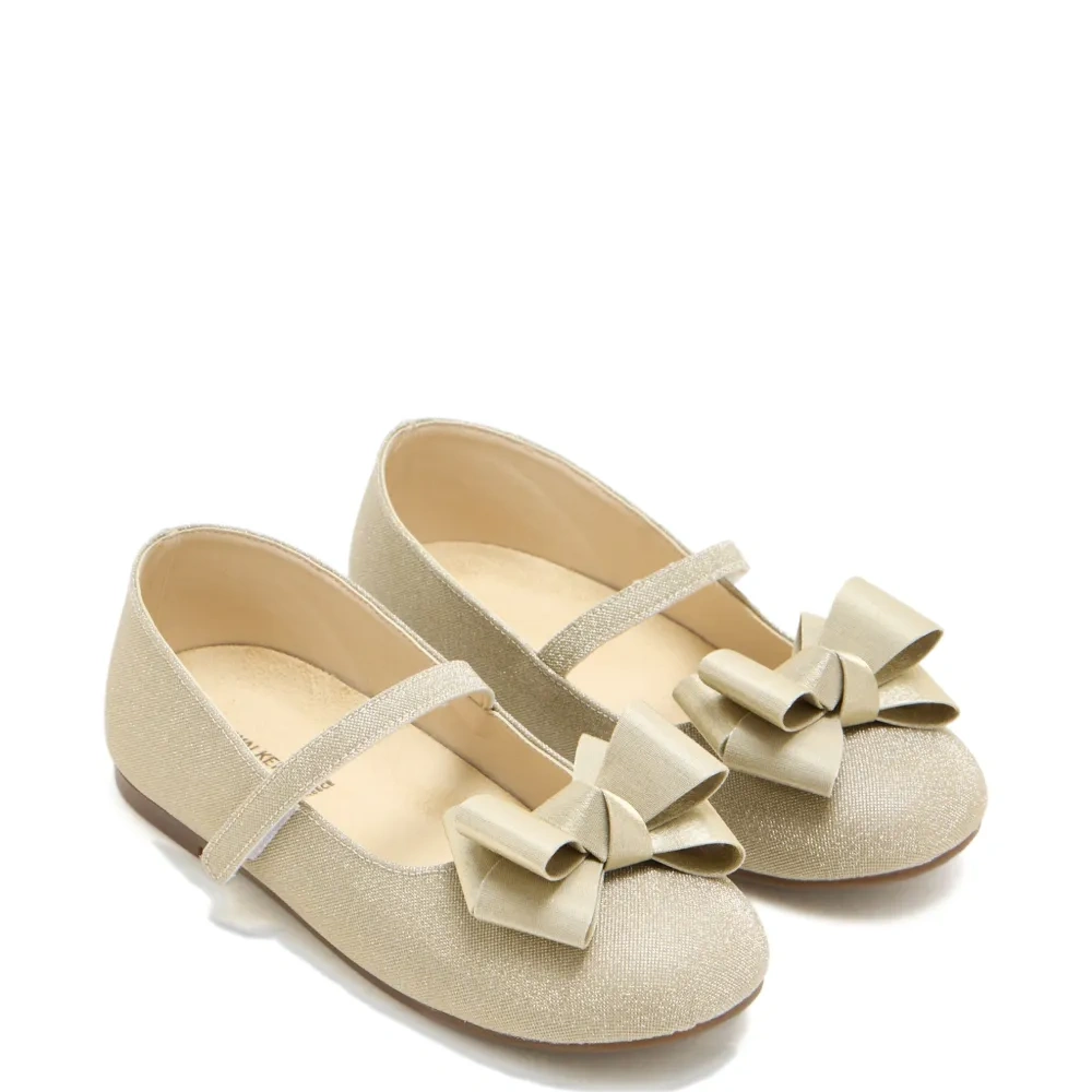 Балетки с ремешком и бантом