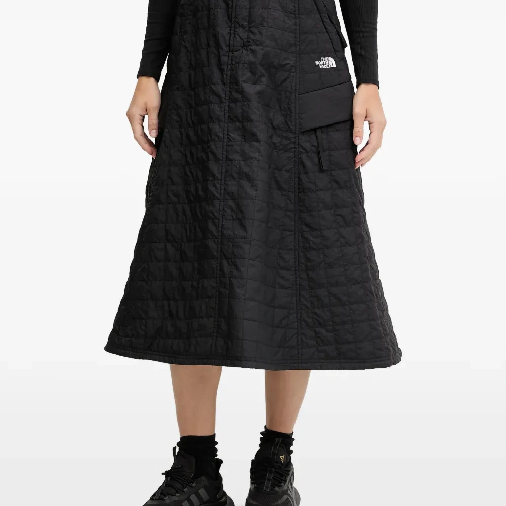 Стёганая миди-юбка с поясом