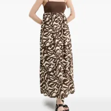 Сарафан миди с цветочным узором