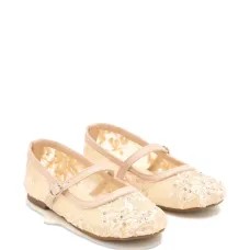 Балетки, украшенные кружевом