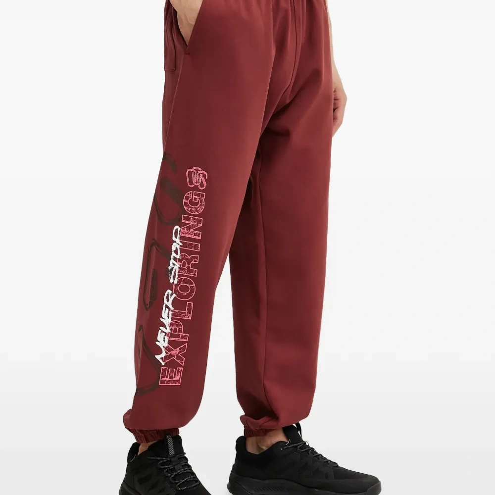 брюки с принтом логотипа