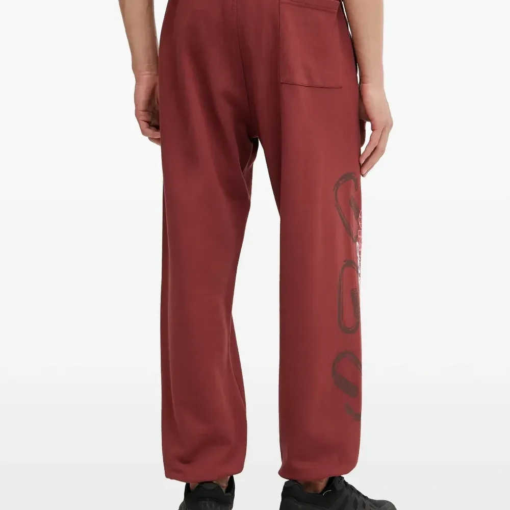 брюки с принтом логотипа