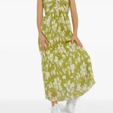 Макси-платье с цветочным принтом