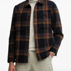 Рубашка-куртка в клетку с двумя карманами