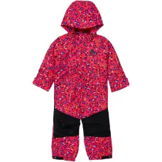 Утеплённый лыжный комбинезон с капюшоном и принтом