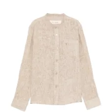 Рубашка с вышивкой и воротником-стойкой Рубашка с вышивкой и воротником-стойкой