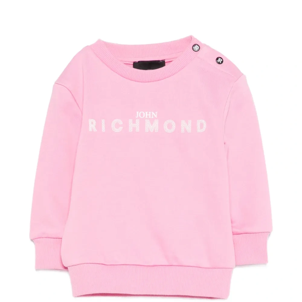 Детский свитер для девочки с логотипом и пуговицами