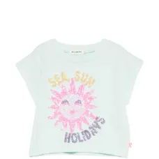 Футболка с графическим принтом и пайетками