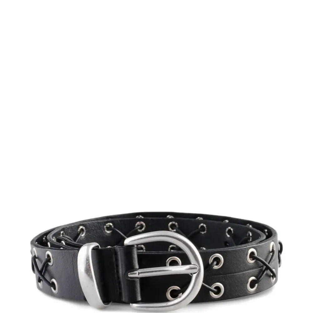 Кожаный ремень с люверсами