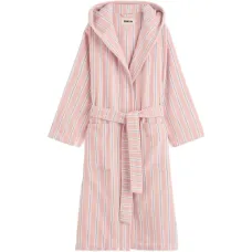 Халат с капюшоном и полосатым узором Халат с капюшоном и полосатым узором