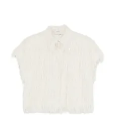 Укороченная рубашка с бахромой