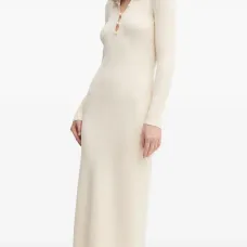 Миди-платье с воротником поло