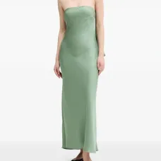 Макси-платье без бретелек с отделкой в виде шарфа Макси-платье без бретелек с отделкой в виде шарфа