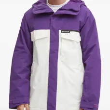 Ски-куртка с капюшоном и контрастными вставками