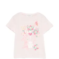 Футболка с цветочными пайетками