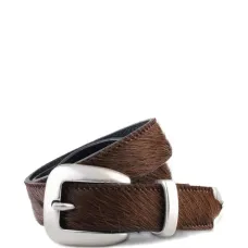 Меховой ремень с пряжкой