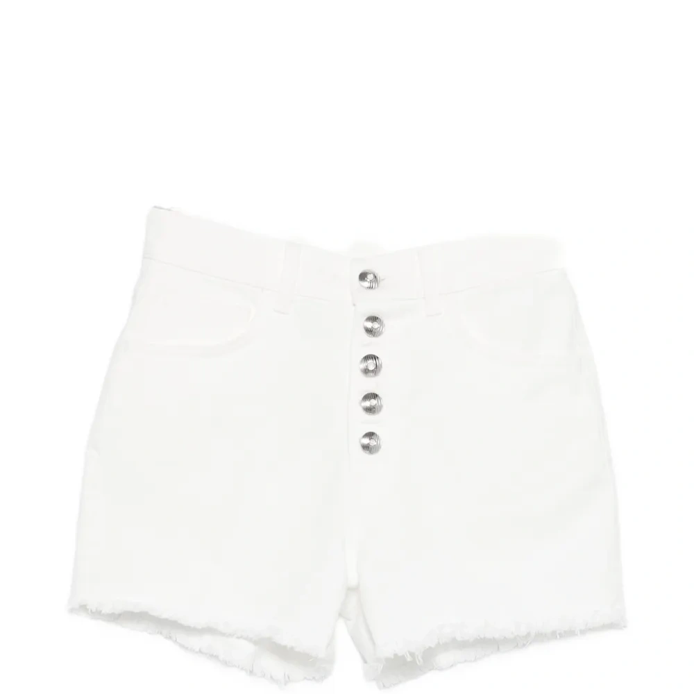 Шорты с застёжкой на пуговицы и необработанным краем