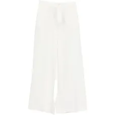 Белые брюки-палаццо