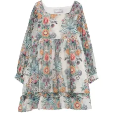 Платье Little Rogue с оборками и длинными рукавами