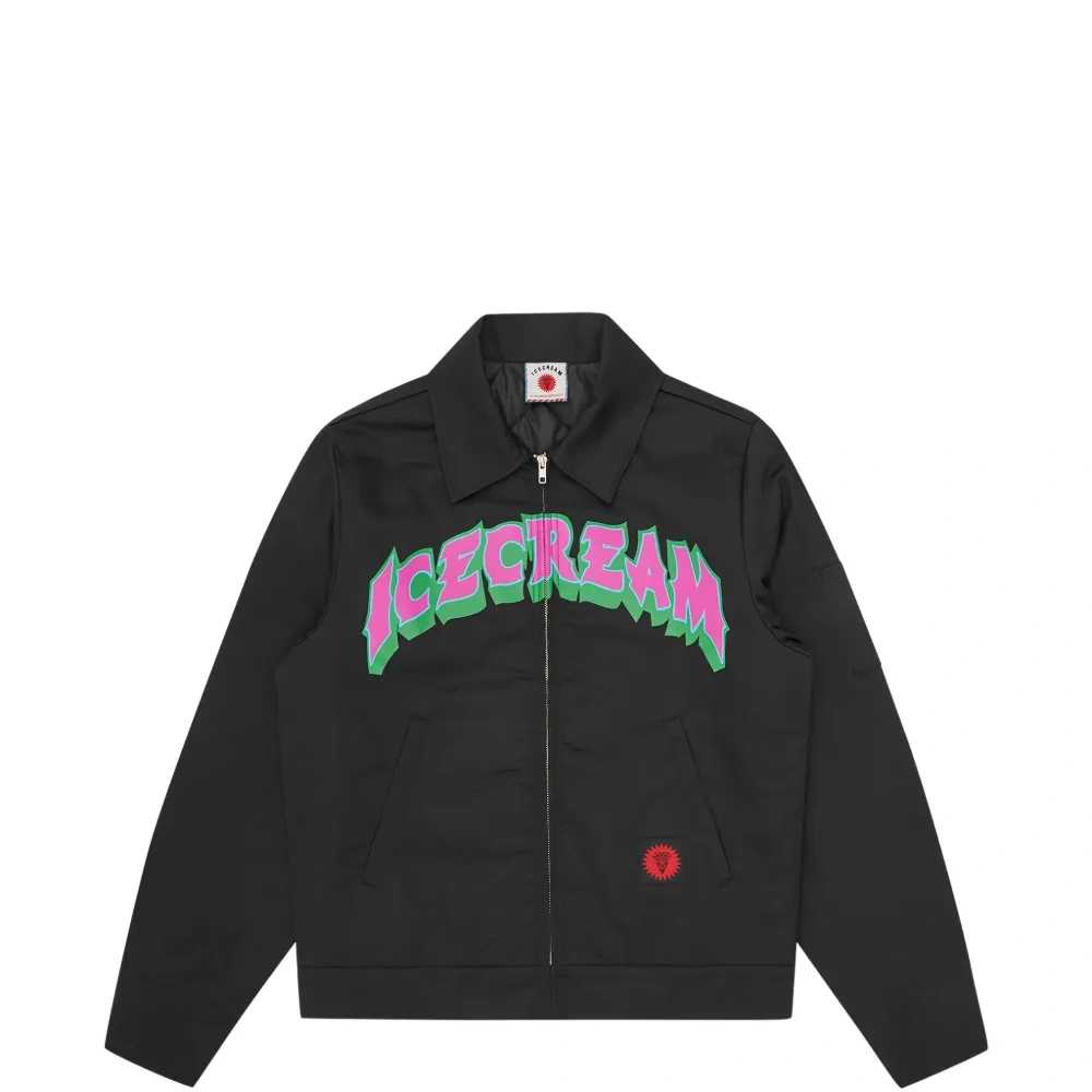 Куртка на молнии с заострённым воротником