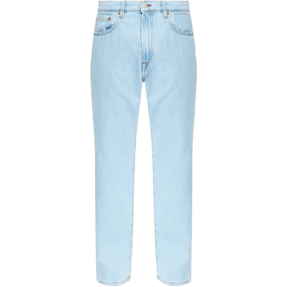 Джинсы из денима с карманами