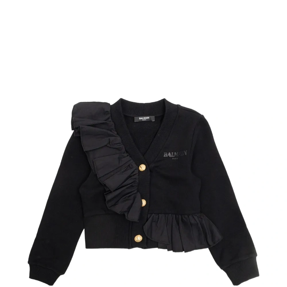 Кардиган на пуговицах с оборками