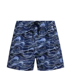 Плавки-шорты с принтом "волны" Плавки-шорты с принтом "волны"