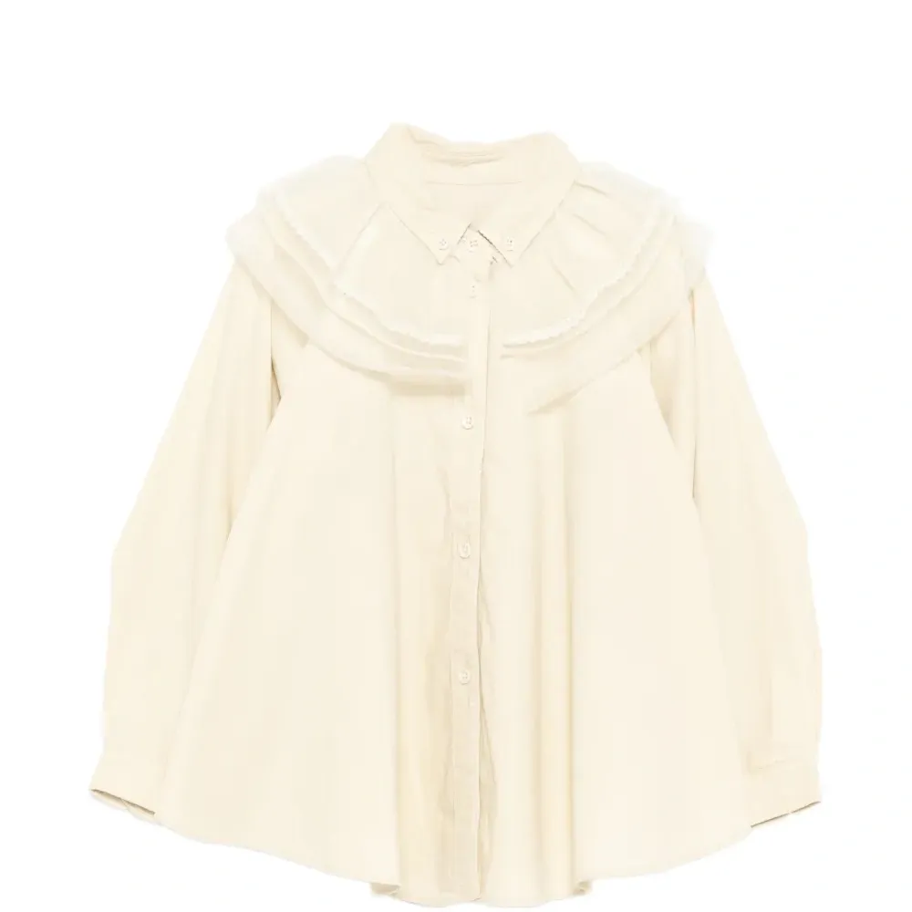 Рубашка с кружевной отделкой