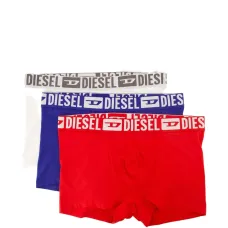 Комплект из трёх хлопковых боксёров с логотипом на эластичном поясе Комплект из трёх хлопковых боксёров с логотипом на эластичном поясе