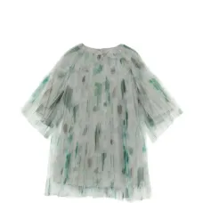 Плиссированное платье с принтом