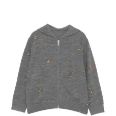 Худи на молнии с 3D-цветами Худи на молнии с 3D-цветами