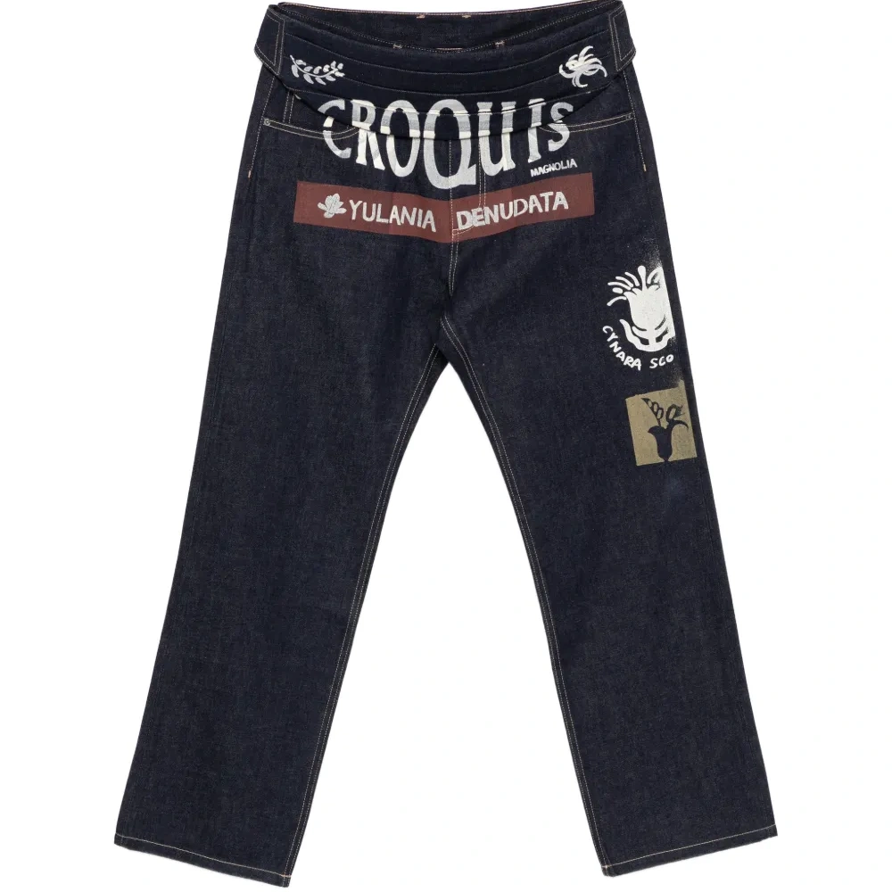 Джинсы с принтом логотипа