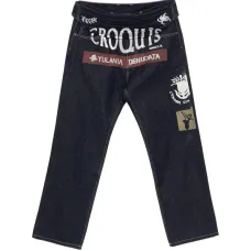 Джинсы с принтом логотипа Джинсы с принтом логотипа