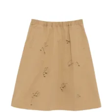 Юбка миди с аппликацией