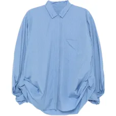 Полосатая рубашка с объемными рукавами